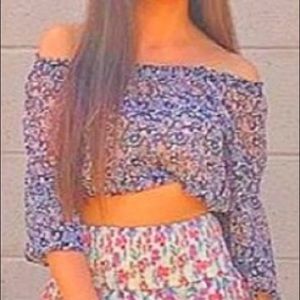 NEW H&M blouse peasant style Floral blouse Size S